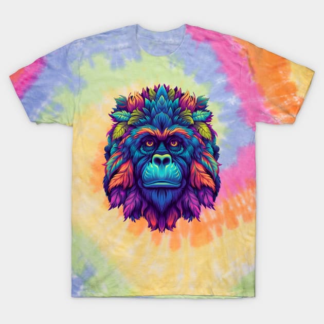 Funky Hippie Gorilla T-Shirt by Obotan Mmienu